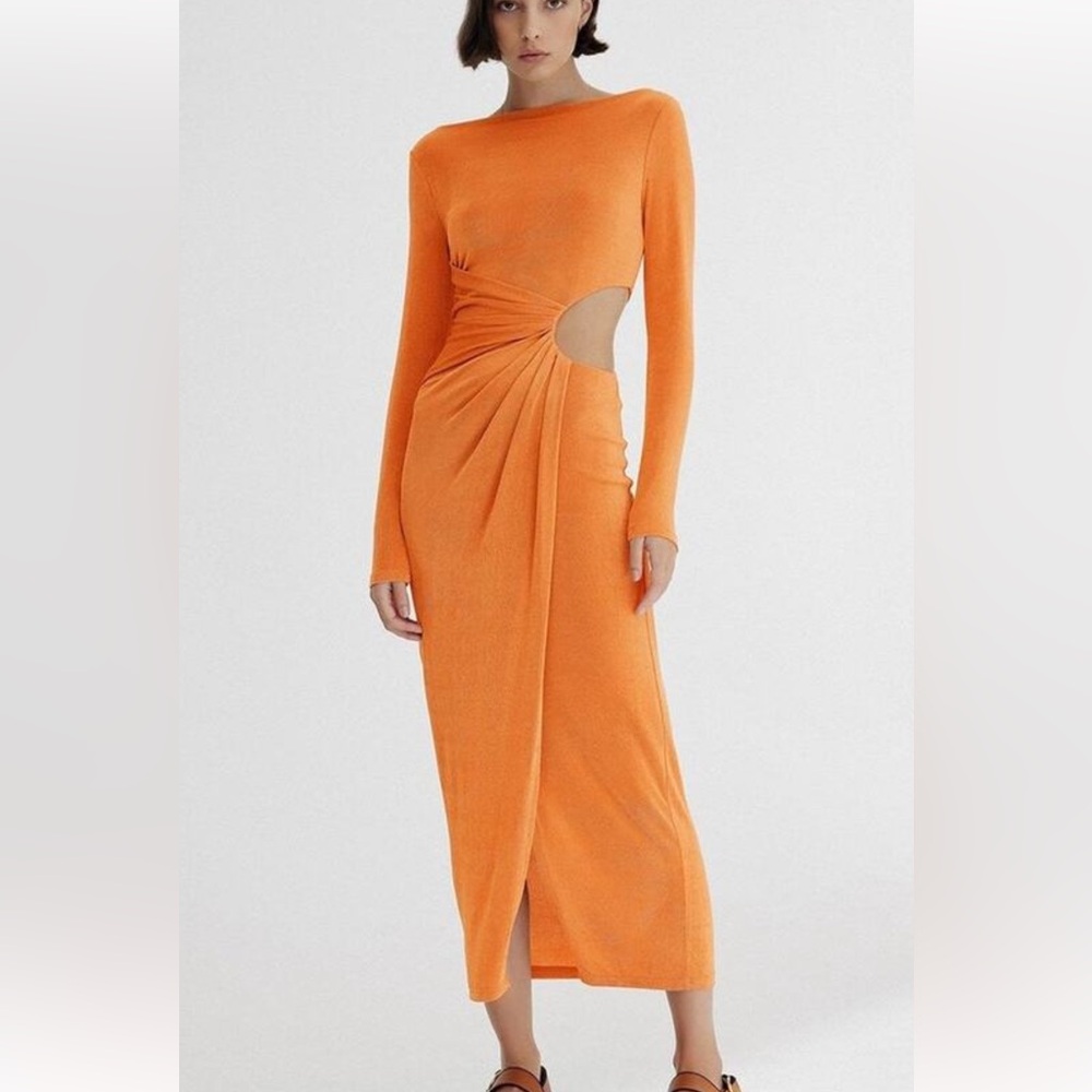 NWT Significant other Cut-Out Ivy Dress in clay orange size us 10 au 14